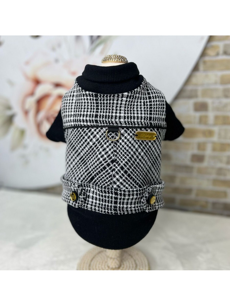 CÓD 0922 - JAQUETA DELICATE PRETA/BLUSA PRETA