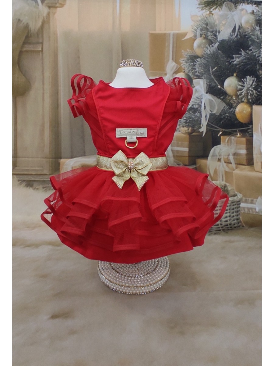 CÓD N132 - VESTIDO NOITE FELIZ VERMELHO