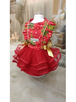 CÓD N138 - VESTIDO NOITE FELIZ ÁRVORES