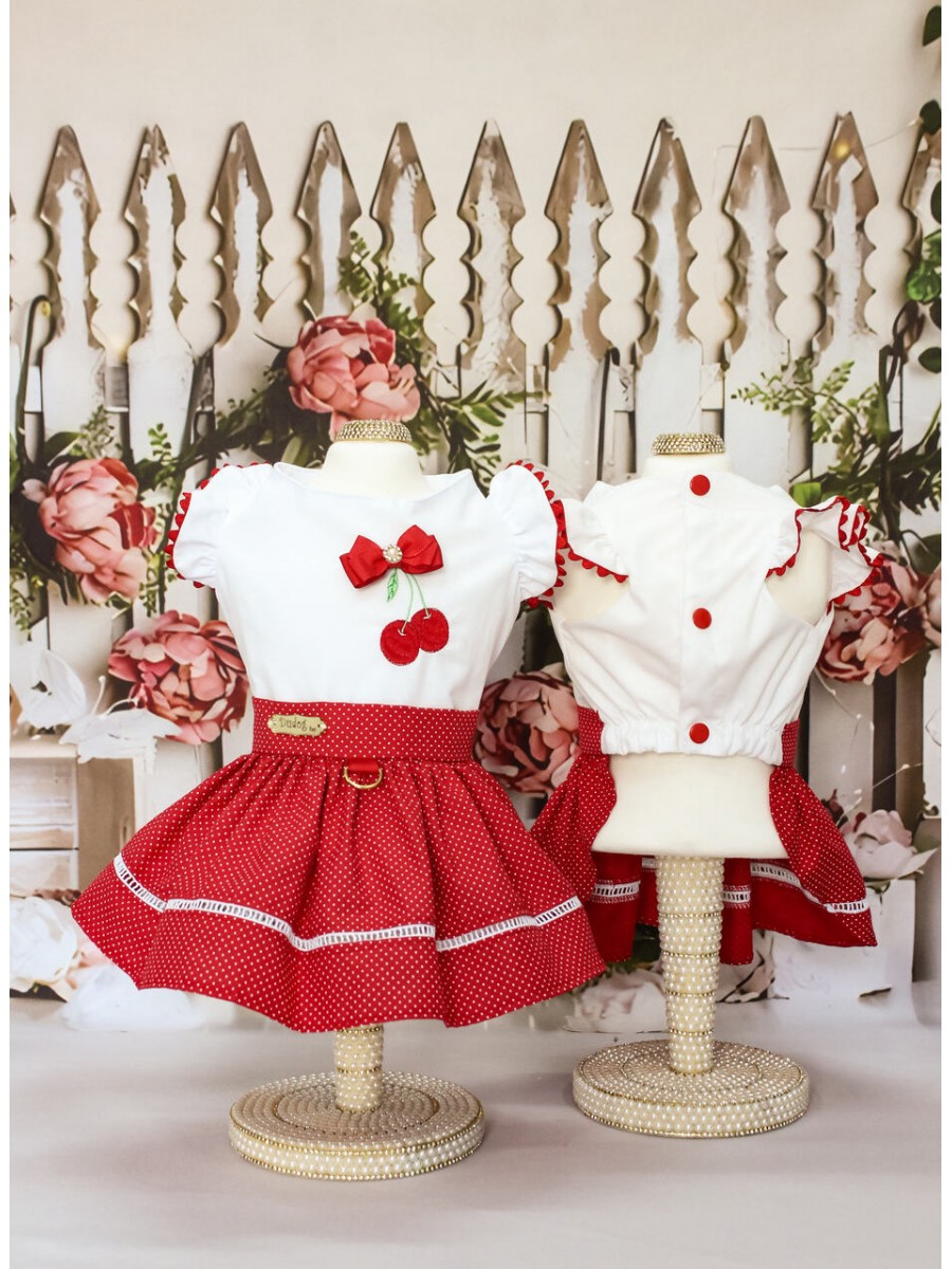 CÓD 0863 - VESTIDO CEREJINHA/VERMELHO