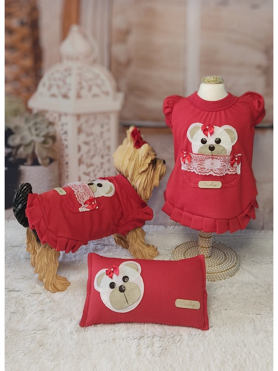 CÓD 0841 - CAMISOLA URSO VERMELHA