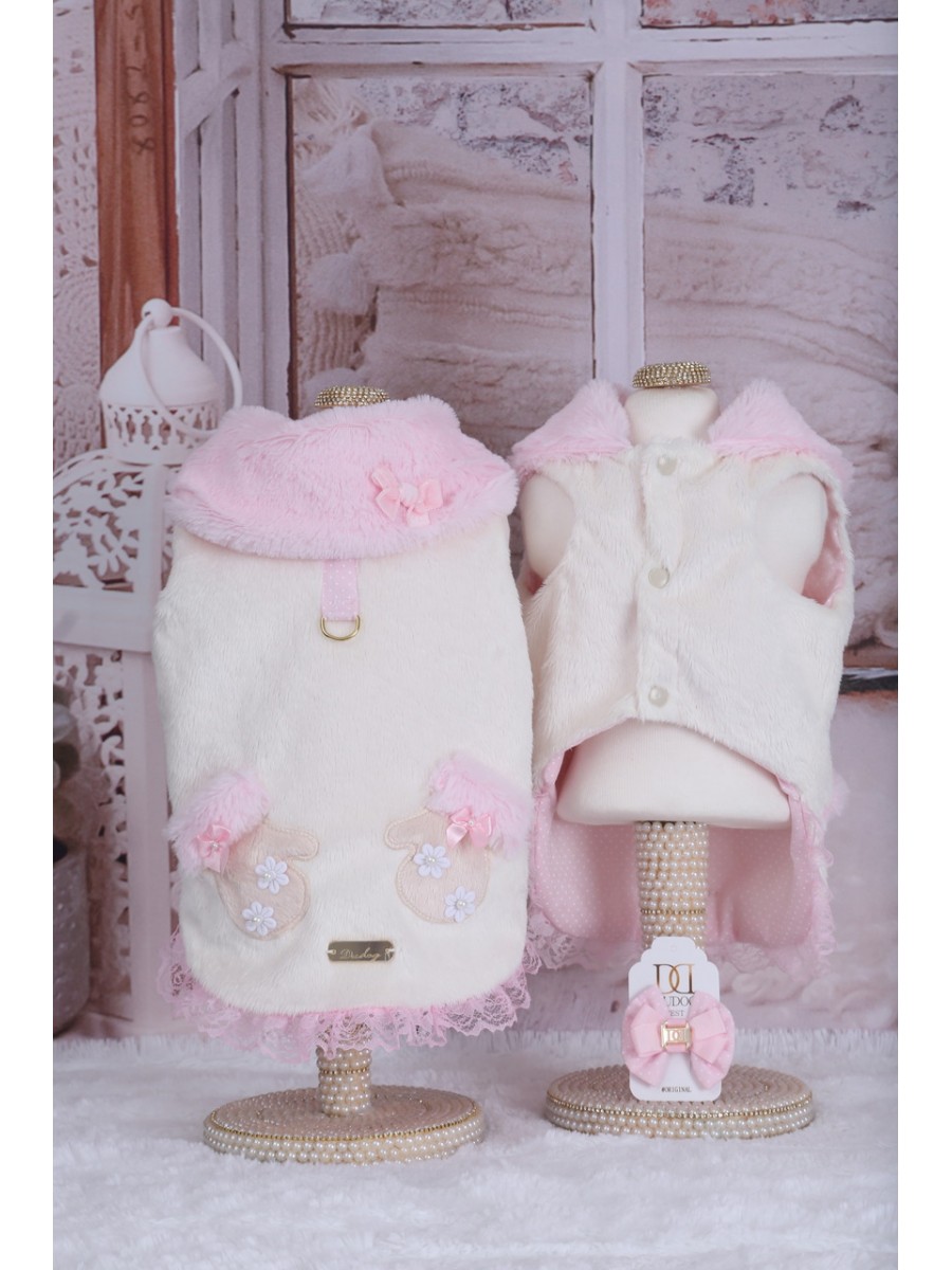 CÓD 0821 - CASACO GLOVE OFF ROSA