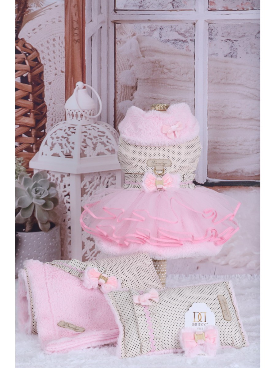 CÓD M811 - MANTA COM ALMOFADA ALGODÃO DOCE ROSA