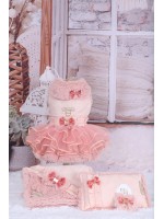 CÓD M812 - MANTA COM ALMOFADA ALGODÃO DOCE ROSE