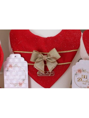 CÓD N124 - BANDANA VERMELHA GLAMOUR FEMEA