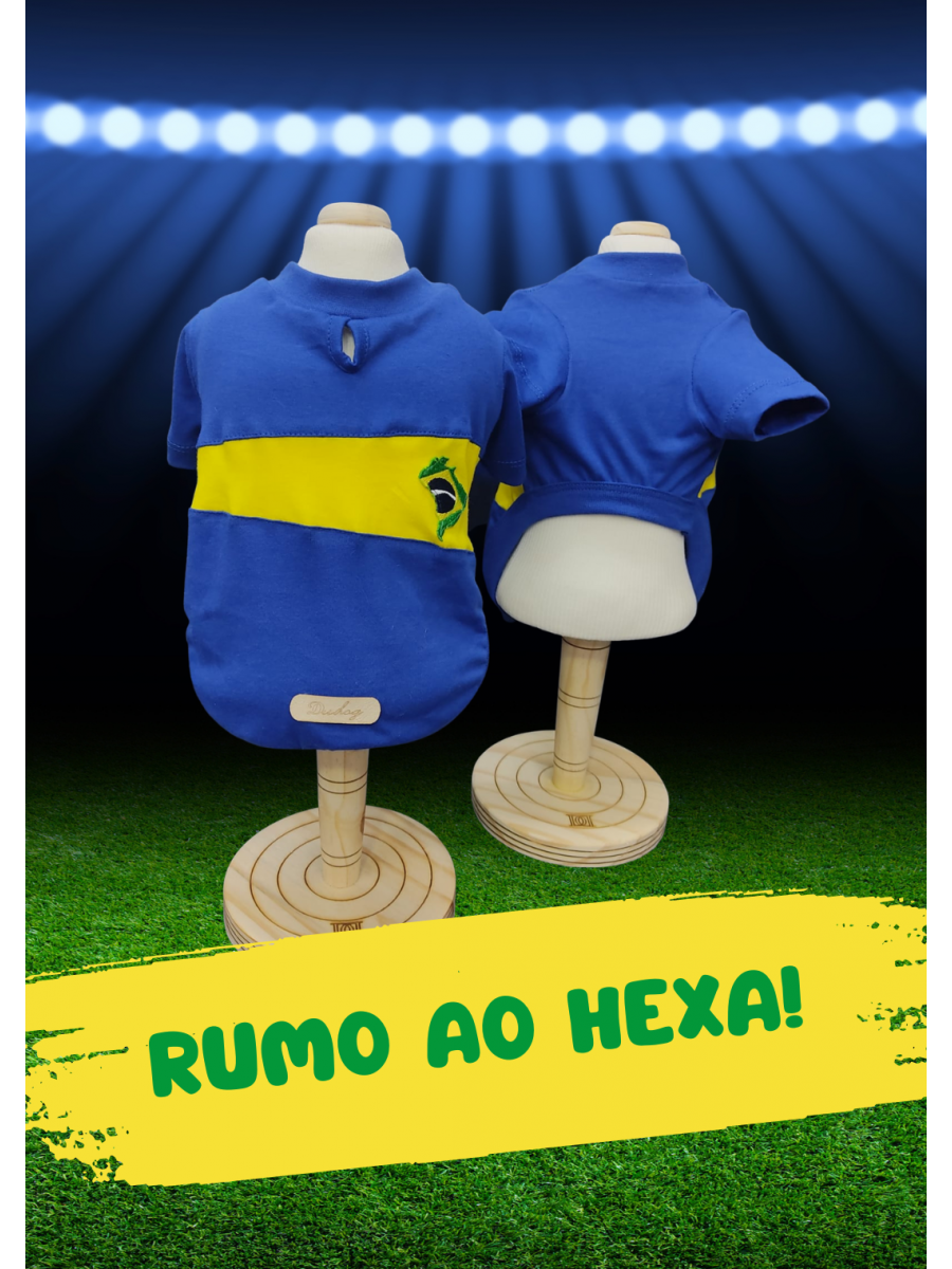 CÓD BR007 - T-SHIRT BRASIL AZUL