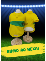 CÓD BR008 - T-SHIRT BRASIL AMARELO
