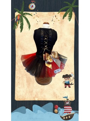 CÓD F013 - VESTIDO PIRATA