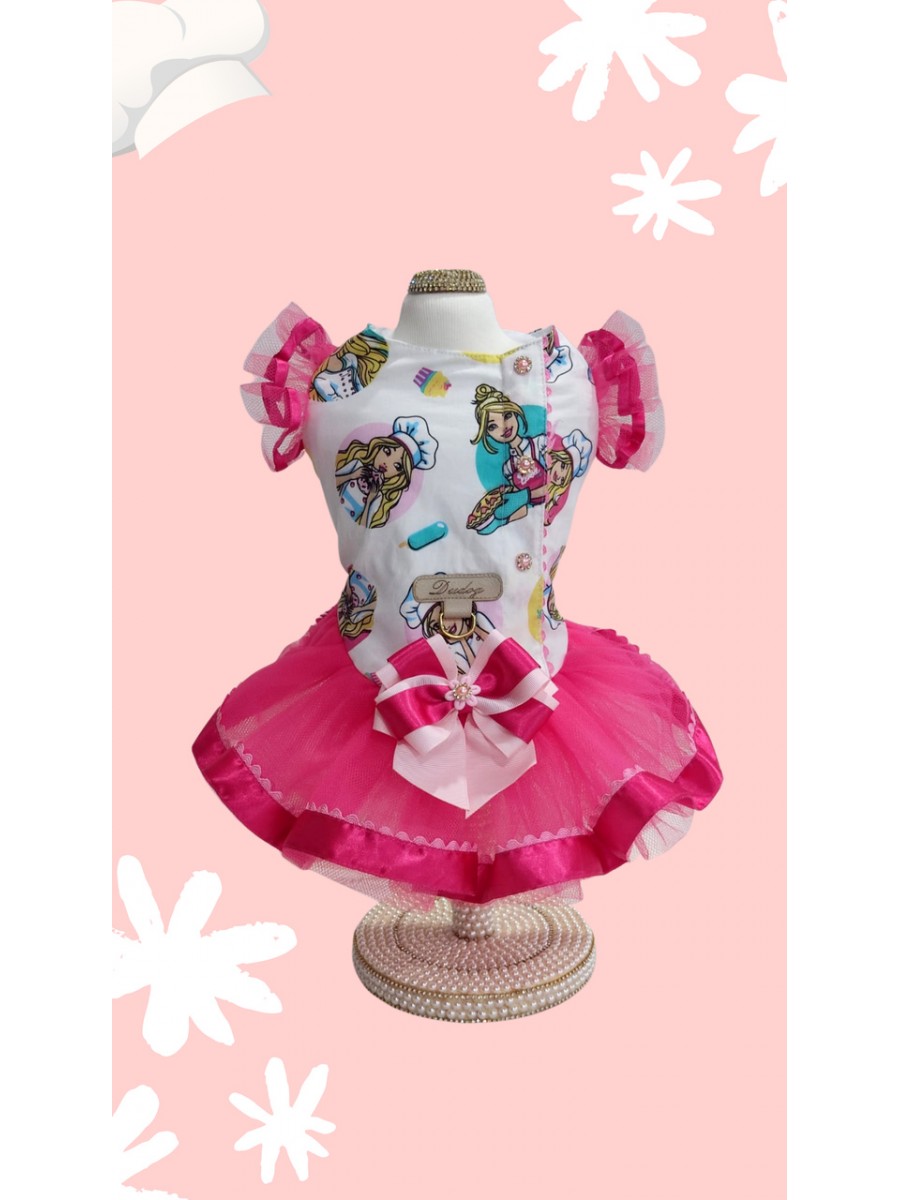 CÓD F034 - VESTIDO PINK/CHEF