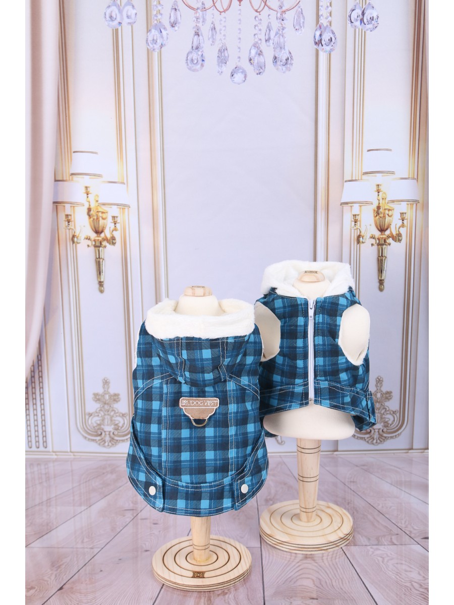 CÓD 0761 - JAQUETA XADREZ AZUL