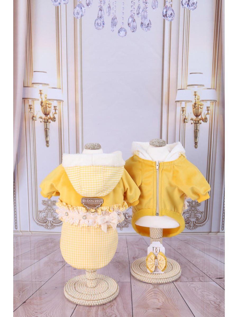 CÓD 0786 - MOLETOM XADREZ AMARELO