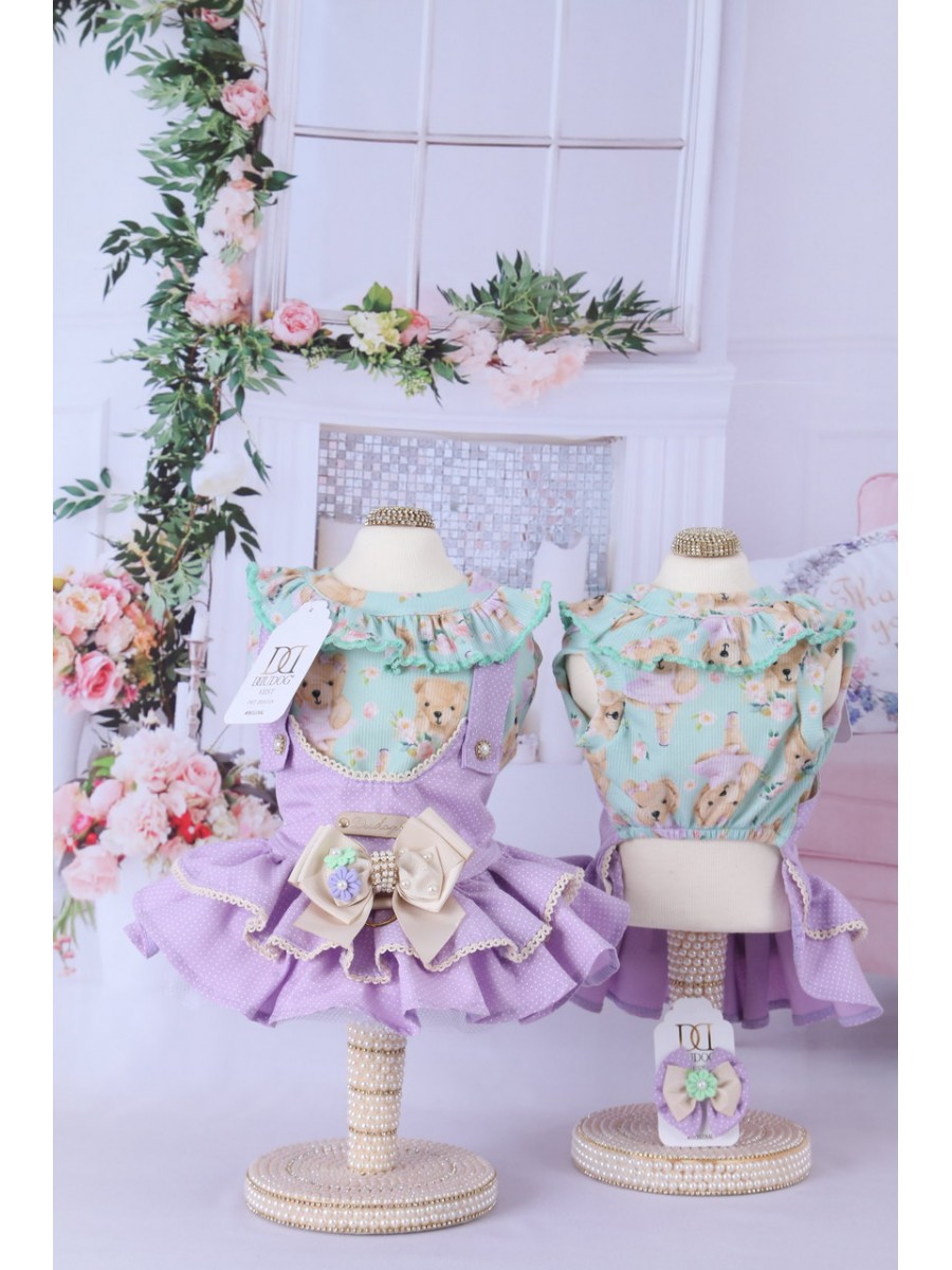 CÓD 0675 - JARDINEIRA URSO / POÁ LAVANDA