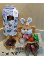 CÓD P001 - CAMISA PÁSCOA/LISTRA AZUL