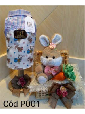 CÓD P001 - CAMISA PÁSCOA/LISTRA AZUL