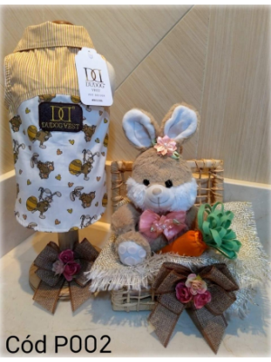 CÓD P002 - CAMISA PÁSCOA/LISTRA SALMÃO