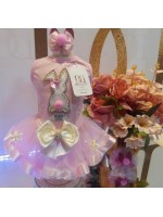 CÓD P008 - VESTIDO COELHO ROSA