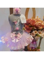 CÓD P009 - VESTIDO COELHO MESCLA