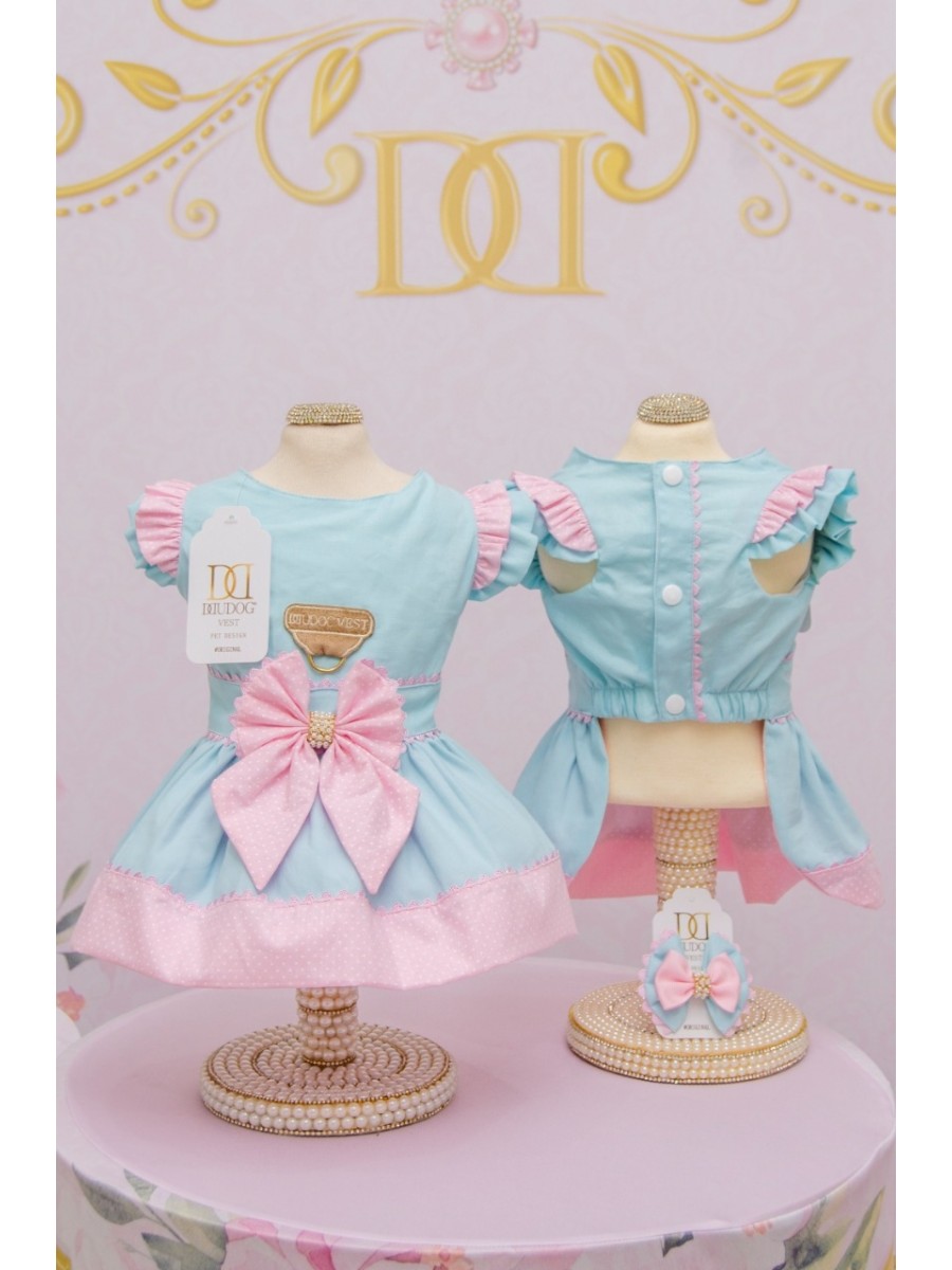 CÓD 0641 - VESTIDO ENCANTO ACQUA